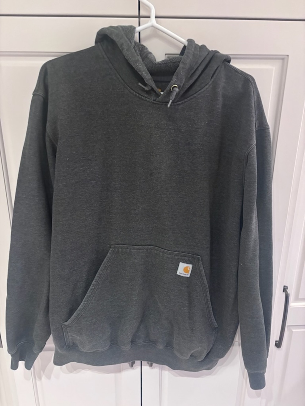 Carhartt Men’s Dark Gray Hooded Pullover Sweatshirt large